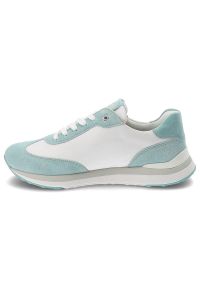 Niebieskie Sneakersy Rieker Modne Obuwie Damskie. Okazja: na co dzień. Kolor: niebieski, biały. Materiał: materiał #5