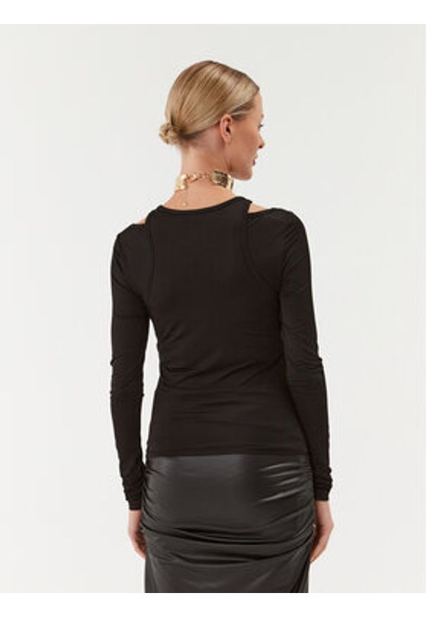 Just Cavalli Bluzka 75PAH6A1 Czarny Regular Fit. Kolor: czarny. Materiał: wiskoza