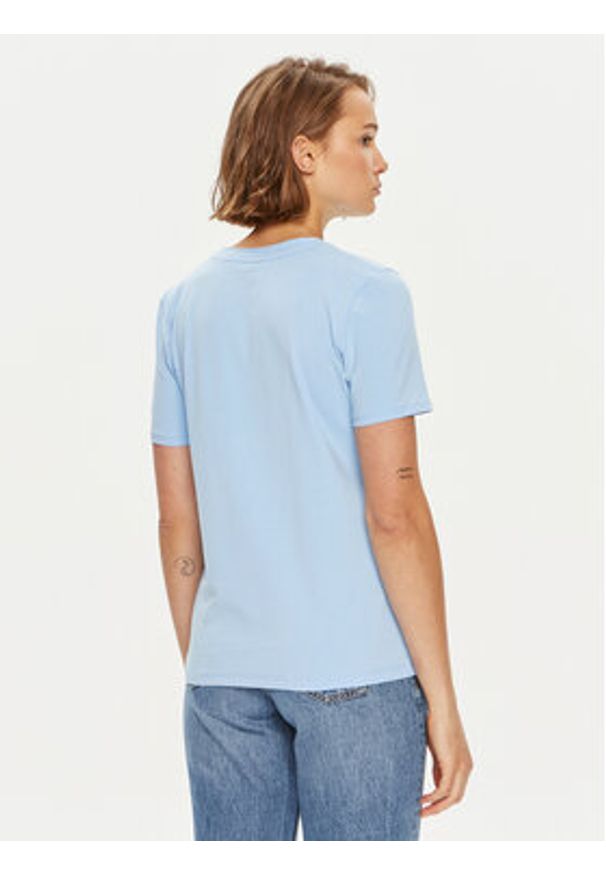 TOMMY HILFIGER - Tommy Hilfiger T-Shirt 1985 WW0WW37877 Błękitny Regular Fit. Kolor: niebieski. Materiał: bawełna