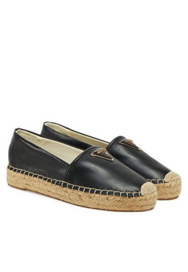 Guess Espadryle FLJLND LEA14 Czarny. Kolor: czarny. Materiał: skóra