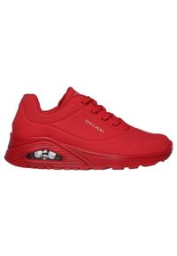 skechers - Buty do chodzenia damskie, Skechers Uno-Stand on Air. Kolor: czerwony. Materiał: materiał, syntetyk, tkanina. Sport: turystyka piesza