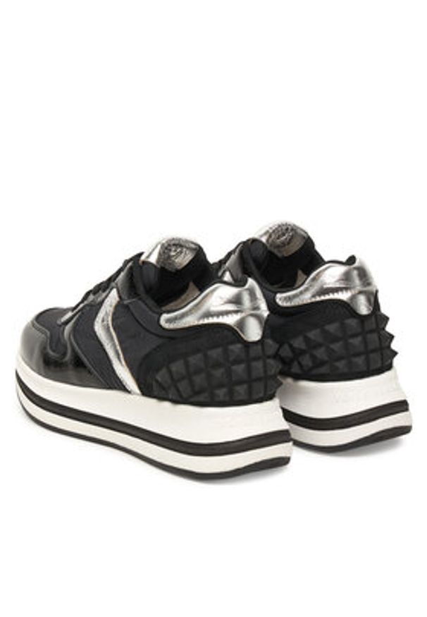 Voile Blanche Sneakersy Merry S. 2019126-06 Czarny. Kolor: czarny. Materiał: lakier, skóra