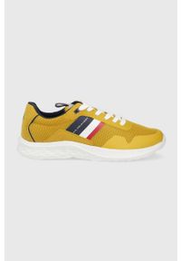 U.S. Polo Assn. sneakersy kolor żółty. Nosek buta: okrągły. Zapięcie: sznurówki. Kolor: żółty. Materiał: guma