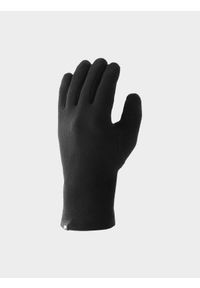 4f - Rękawiczki polarowe uniseks - czarne. Kolor: czarny. Materiał: polar. Sezon: zima