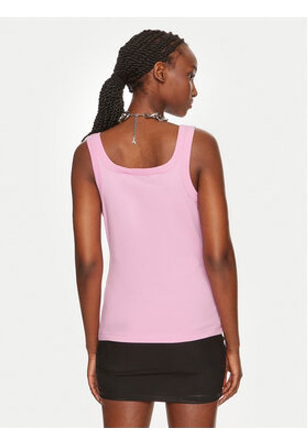 Just Cavalli Top 76PAME03 Różowy Regular Fit. Kolor: różowy. Materiał: bawełna