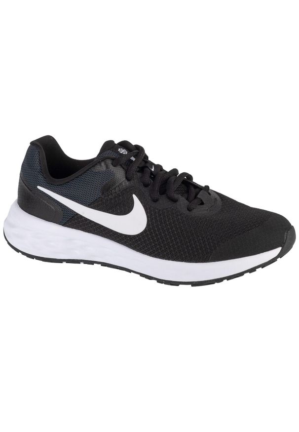Obuwie Sportowe Dziecięce Nike Revolution 6 DD1096 003 Czarny. Kolor: czarny. Materiał: materiał, syntetyk, guma, tkanina. Model: Nike Revolution. Sport: bieganie