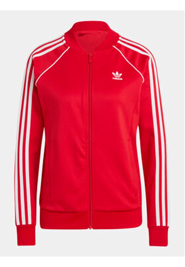 Adidas - adidas Bluza adicolor Classics SST IK4032 Czerwony Regular Fit. Kolor: czerwony. Materiał: bawełna, syntetyk