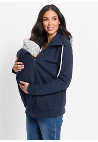 Bluza rozpinana ciążowa z wstawką na nosidełko niemowlęce bonprix ciemnoniebieski. Kolekcja: moda ciążowa. Kolor: niebieski #3