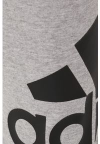 Adidas - adidas spodnie dresowe męskie kolor szary melanżowe. Kolor: szary. Materiał: dresówka. Wzór: melanż