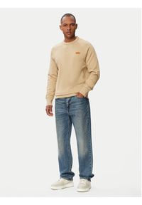 Hugo - HUGO Bluza Nevacrew 50564038 Beżowy Regular Fit. Kolor: beżowy. Materiał: bawełna #3