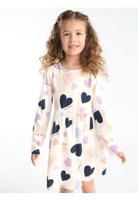 Sinsay - Bawełniana sukienka w serca - różowy. Kolor: różowy. Materiał: bawełna #1