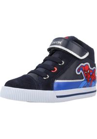 Geox - Buty GEOX B KILWI BOY Niebieski. Kolor: niebieski. Materiał: skóra, tkanina. Sport: turystyka piesza #1