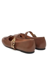 Love Moschino - LOVE MOSCHINO Baleriny JA11091G1PIE0302 Brązowy. Kolor: brązowy. Materiał: skóra #6