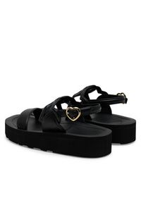 Love Moschino - LOVE MOSCHINO Sandały JA16054I1MIA0000 Czarny. Kolor: czarny. Materiał: skóra #6
