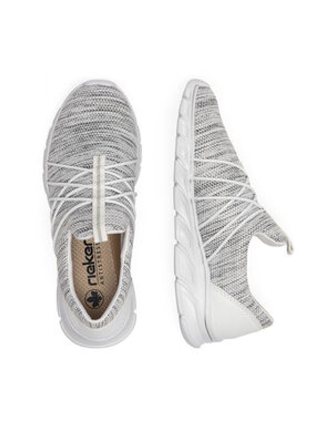Rieker Sneakersy 54071-80 Szary. Kolor: szary. Materiał: materiał