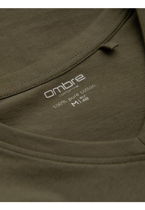 Ombre Clothing - Zestaw longsleeve męski V-NECK - mix 2-pak V5 Z41 - XXL. Okazja: na co dzień. Kolor: beżowy. Materiał: bawełna, materiał, skóra, tkanina. Długość rękawa: długi rękaw. Długość: długie. Wzór: gładki, jednolity. Styl: wizytowy, klasyczny, casual