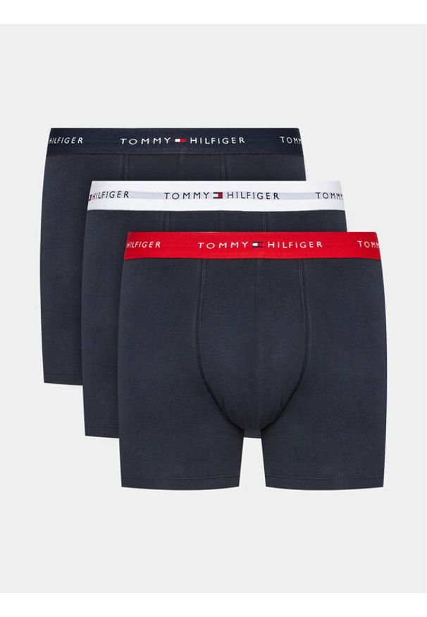 TOMMY HILFIGER - Komplet 3 par bokserek Tommy Hilfiger. Kolor: niebieski