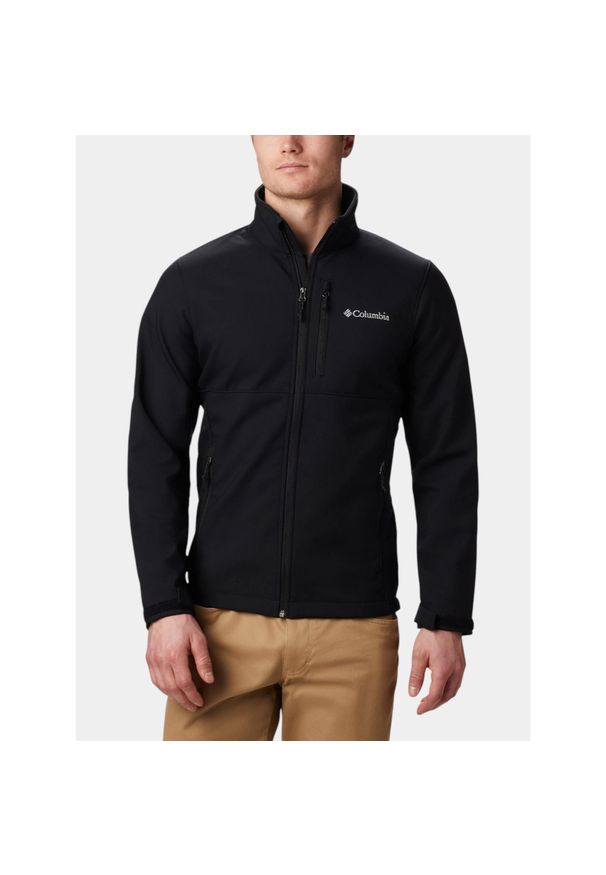columbia - Kurtka Softshell Męska Columbia Ascender. Kolor: czarny. Materiał: softshell. Sport: turystyka piesza