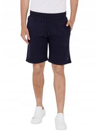 Guess - GUESS Granatowe dresowe szorty męskie, Rozmiar S. Kolor: niebieski. Materiał: bawełna, dresówka #5