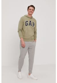 GAP - Bluza. Okazja: na co dzień. Kolor: zielony. Wzór: aplikacja. Styl: casual #2