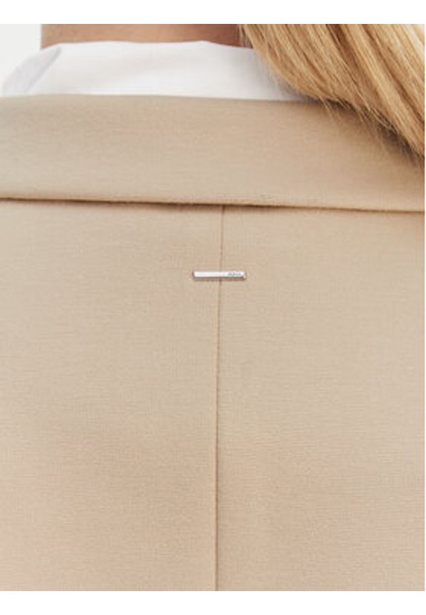 BOSS Marynarka Jia14 50556336 Beżowy Slim Fit. Kolor: beżowy. Materiał: syntetyk, wiskoza