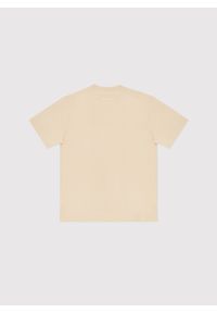 Pako Lorente - PAKO LORENTE – Beżowy t-shirt oversize. Okazja: na co dzień. Kolor: zielony, beżowy, oliwkowy. Materiał: bawełna. Styl: casual #7