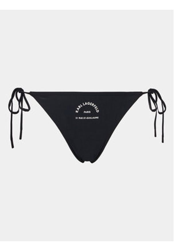 Karl Lagerfeld - KARL LAGERFELD Dół od bikini 230W2216 Czarny. Kolor: czarny. Materiał: syntetyk