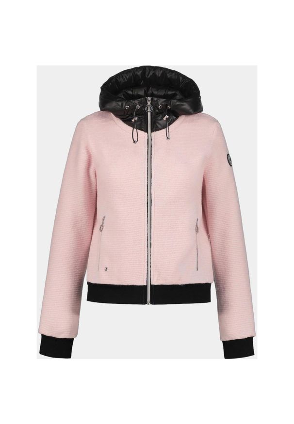 LUHTA - Sweter Damski Luhta Jacklin. Typ kołnierza: kaptur. Kolor: czarny, różowy, wielokolorowy. Materiał: materiał