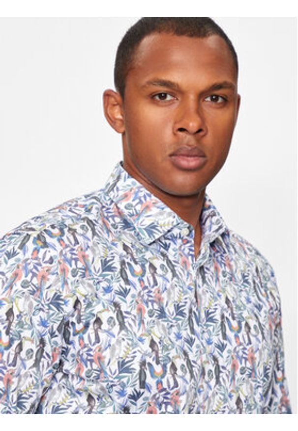 JOOP! Koszula 200Pitty 30041410 Beżowy Slim Fit. Kolor: beżowy. Materiał: bawełna