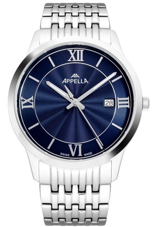 Acappella - Zegarek męski Appella L12005.5165Q srebrny. Kolor: srebrny