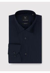 Pako Lorente - PAKO LORENTE – Granatowa koszula bawełniana. Kolor: niebieski. Materiał: bawełna. Długość rękawa: długi rękaw. Długość: długie. Sezon: wiosna, lato #4