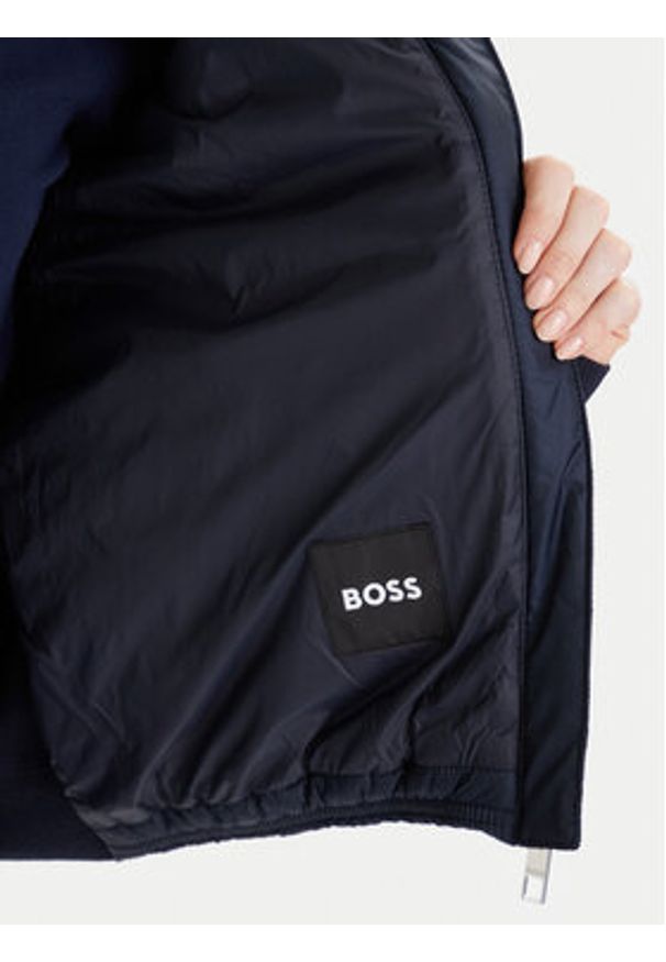 BOSS Kurtka bomber Pidina 50543236 Granatowy Regular Fit. Kolor: niebieski. Materiał: syntetyk