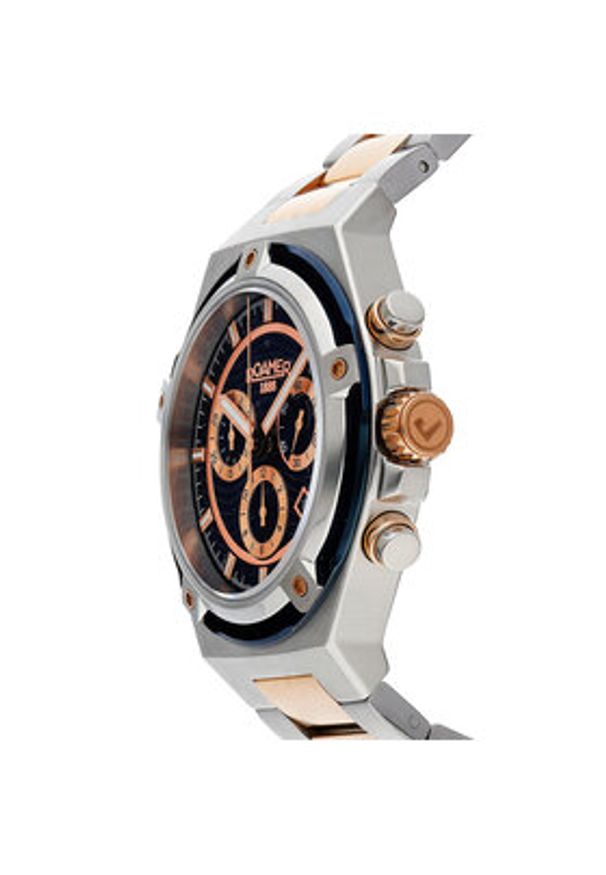 Roamer Zegarek Tempomaster Chrono 221837 49 45 20 Srebrny. Kolor: srebrny