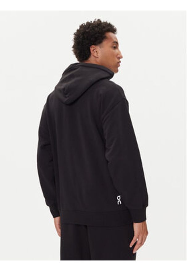 On Bluza Club Hoodie 1ME1003 Czarny Relaxed Fit. Kolor: czarny. Materiał: bawełna