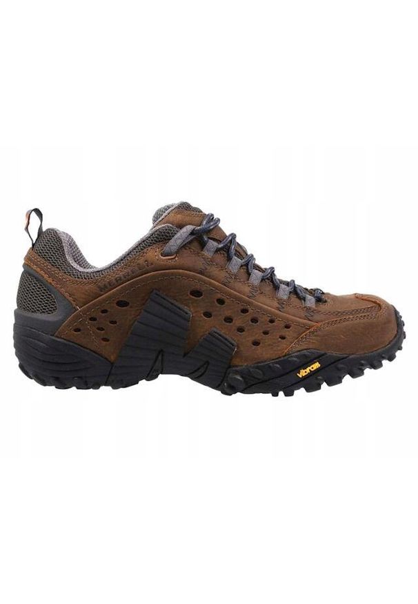 Buty trekkingowe dla mężczyzn Merrell Intercept J598633. Okazja: na co dzień. Kolor: brązowy. Materiał: skóra