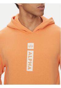 Alpha Industries Bluza Puff Print 146338 Pomarańczowy Regular Fit. Kolor: pomarańczowy. Materiał: bawełna. Wzór: nadruk #4