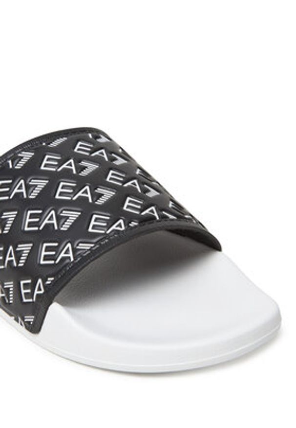 EA7 Emporio Armani Klapki 7X000109 AF15125 FC079 Czarny. Kolor: czarny