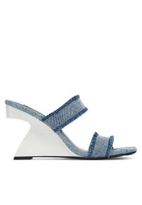 Karl Lagerfeld - KARL LAGERFELD Klapki Waverly KL34611D Niebieski. Kolor: niebieski. Materiał: materiał