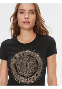 Guess T-Shirt Camelia W4RI47 J1314 Czarny Slim Fit. Kolor: czarny. Materiał: bawełna #2