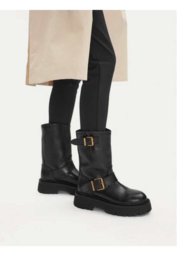 Badura Botki EO-CLAIRE-70866 Czarny. Kolor: czarny. Materiał: skóra