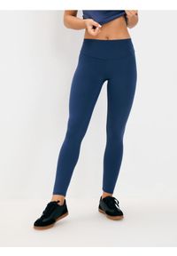 Sinsay - Legginsy GYM HARD - granatowy. Kolor: niebieski