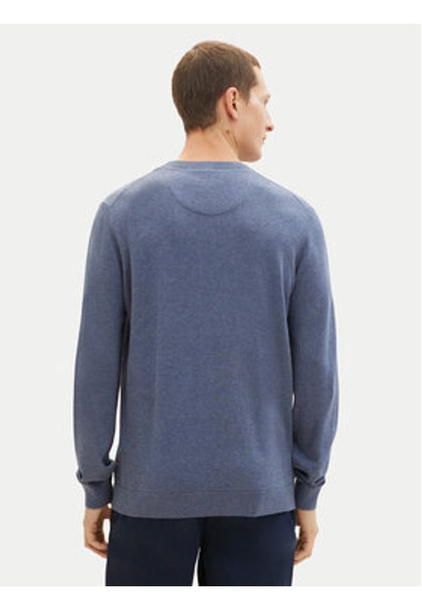 Tom Tailor Sweter 1038426 Niebieski Regular Fit. Kolor: niebieski. Materiał: bawełna