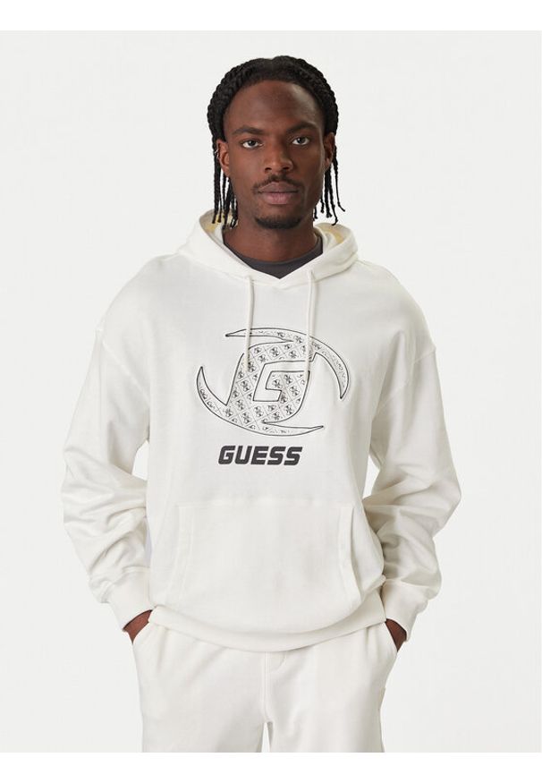 Guess Bluza Z6RQ05 K9YI1 Biały Regular Fit. Kolor: biały. Materiał: bawełna