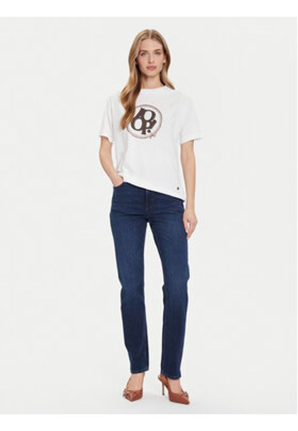 JOOP! T-Shirt 58 252JE58Tashi 30046236 Biały Regular Fit. Kolor: biały. Materiał: bawełna