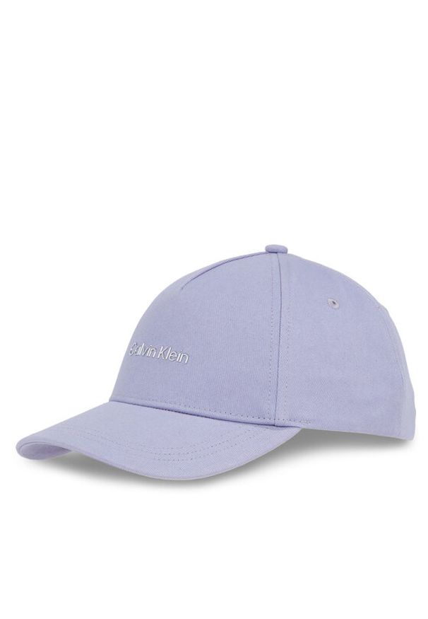 Calvin Klein Czapka z daszkiem Ck Must Tpu Logo Cap K60K610525 Fioletowy. Kolor: fioletowy. Materiał: bawełna, materiał