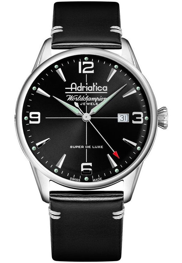 Zegarek męski Adriatica A1965.5254M czarny. Kolor: czarny