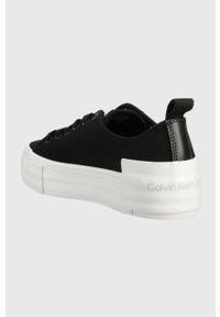 Calvin Klein Jeans tenisówki BOLD VULC FLATF LACE damskie kolor czarny YW0YW01039. Nosek buta: okrągły. Zapięcie: sznurówki. Kolor: czarny. Obcas: na platformie. Styl: klasyczny #4