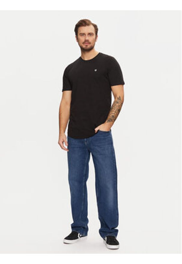 Jack & Jones - Jack&Jones T-Shirt Brody 12190468 Czarny Regular Fit. Kolor: czarny. Materiał: bawełna