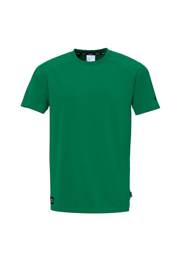 UHLSPORT - Koszulka Uhlsport ID. Kolor: czarny, niebieski, wielokolorowy, zielony. Wzór: napisy. Sport: piłka nożna