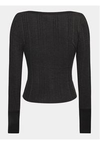 BDG Urban Outfitters Bluzka Ribbed Popper Ls 77097111 Czarny Slim Fit. Kolor: czarny. Materiał: syntetyk #3